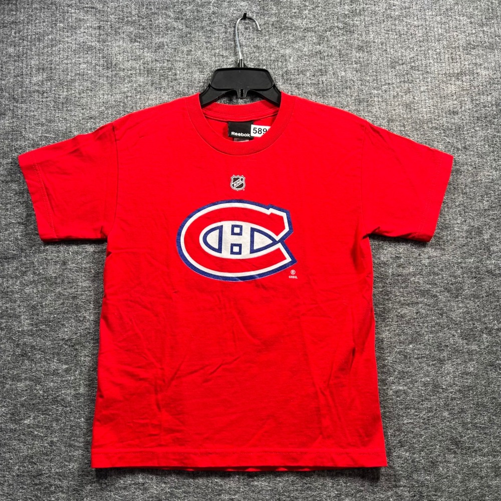 Reebok Montreal Canadiens Jaroslav Halak 41 NHL T-Shirt Red Youth Medium